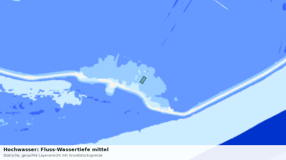 Statische Kartenansicht: Hochwasser: Fluss-Wassertiefe mittel