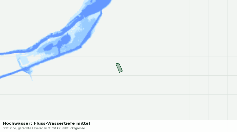 Statische Kartenansicht: Hochwasser: Fluss-Wassertiefe mittel