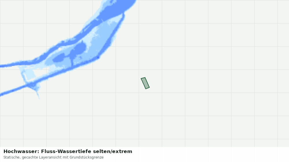 Statische Kartenansicht: Hochwasser: Fluss-Wassertiefe selten/extrem