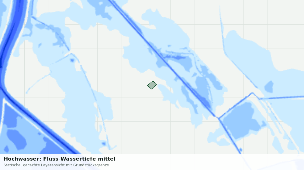 Statische Kartenansicht: Hochwasser: Fluss-Wassertiefe mittel