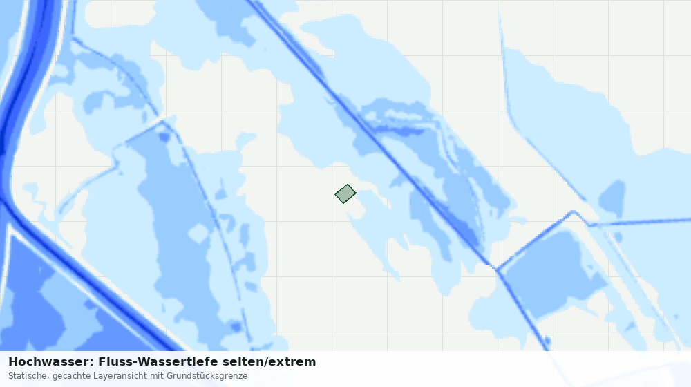 Statische Kartenansicht: Hochwasser: Fluss-Wassertiefe selten/extrem
