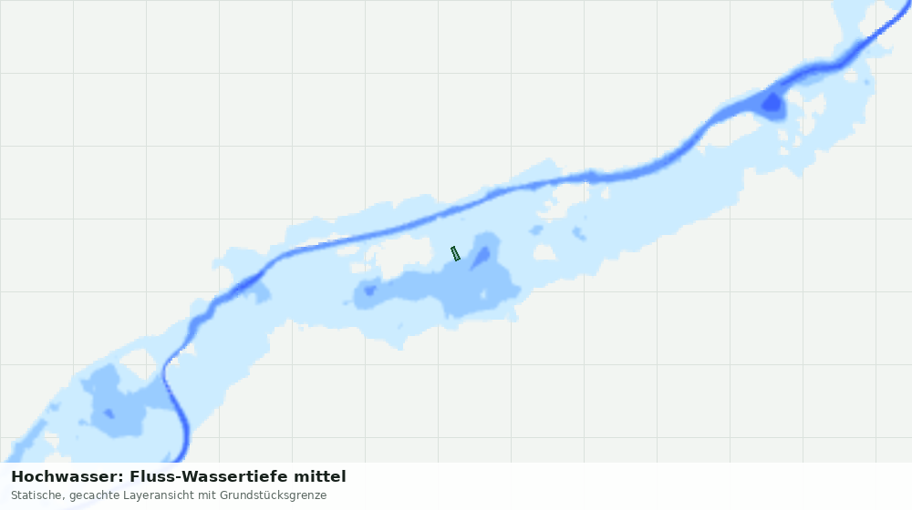 Statische Kartenansicht: Hochwasser: Fluss-Wassertiefe mittel
