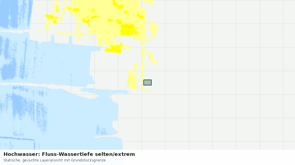 Statische Kartenansicht: Hochwasser: Fluss-Wassertiefe selten/extrem