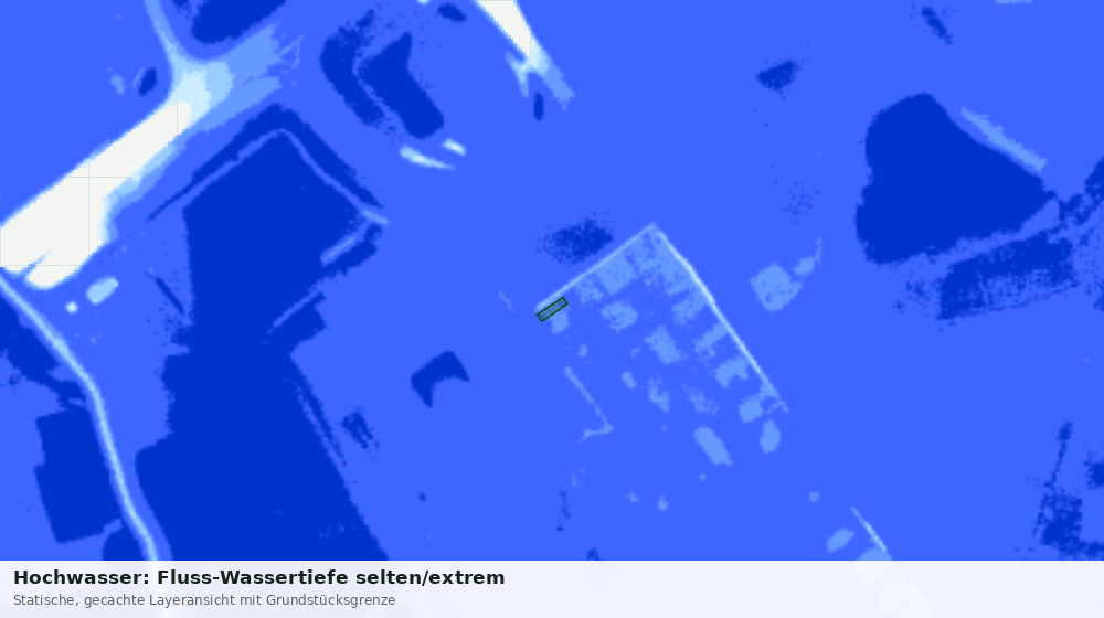Statische Kartenansicht: Hochwasser: Fluss-Wassertiefe selten/extrem