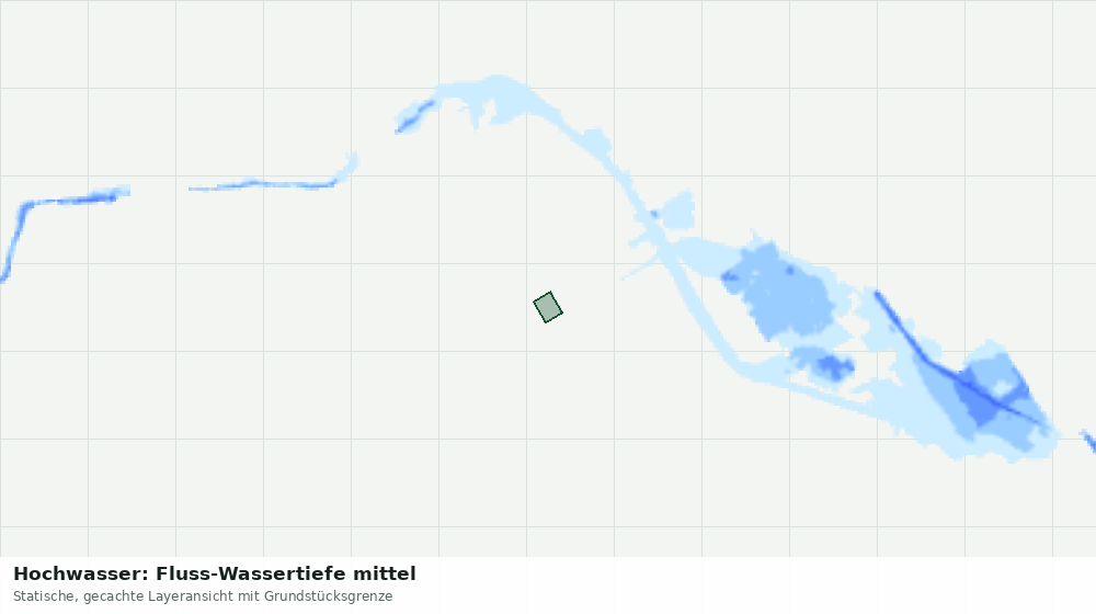 Statische Kartenansicht: Hochwasser: Fluss-Wassertiefe mittel
