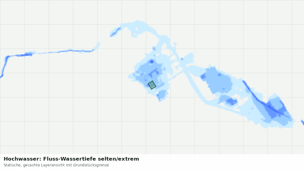 Statische Kartenansicht: Hochwasser: Fluss-Wassertiefe selten/extrem