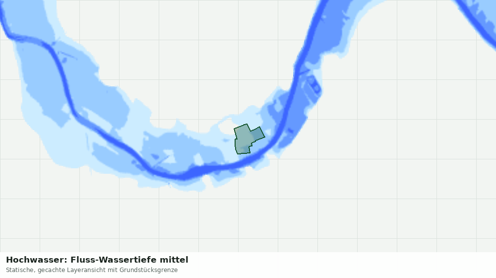 Statische Kartenansicht: Hochwasser: Fluss-Wassertiefe mittel