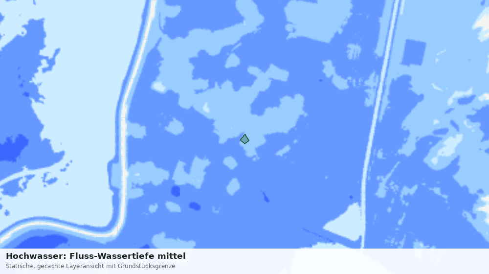Statische Kartenansicht: Hochwasser: Fluss-Wassertiefe mittel