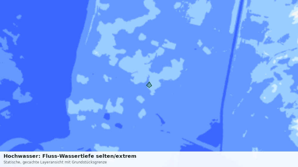 Statische Kartenansicht: Hochwasser: Fluss-Wassertiefe selten/extrem