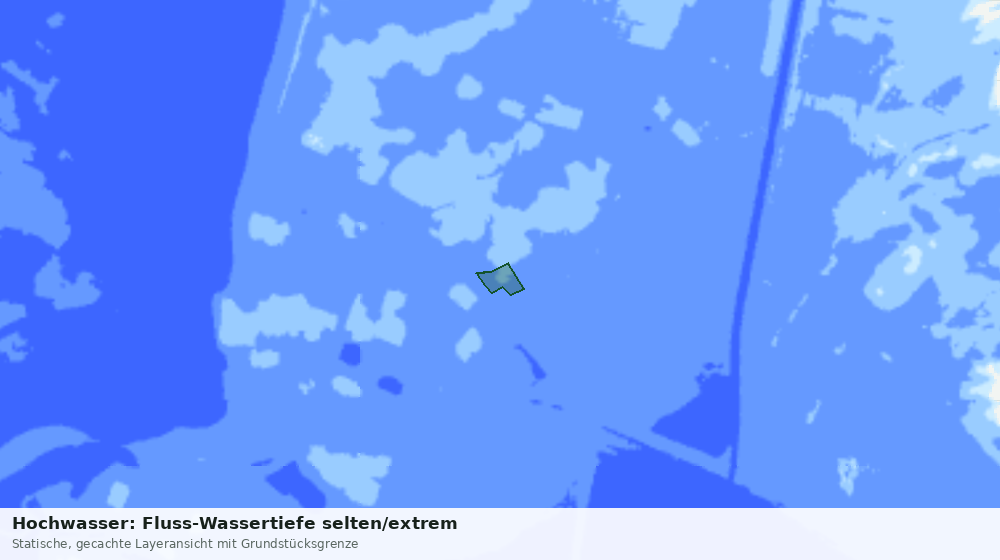 Statische Kartenansicht: Hochwasser: Fluss-Wassertiefe selten/extrem