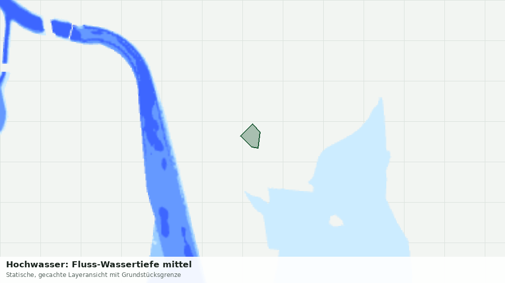 Statische Kartenansicht: Hochwasser: Fluss-Wassertiefe mittel