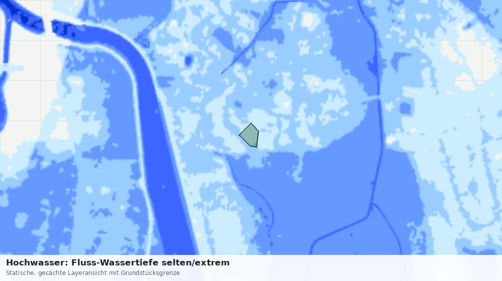 Statische Kartenansicht: Hochwasser: Fluss-Wassertiefe selten/extrem