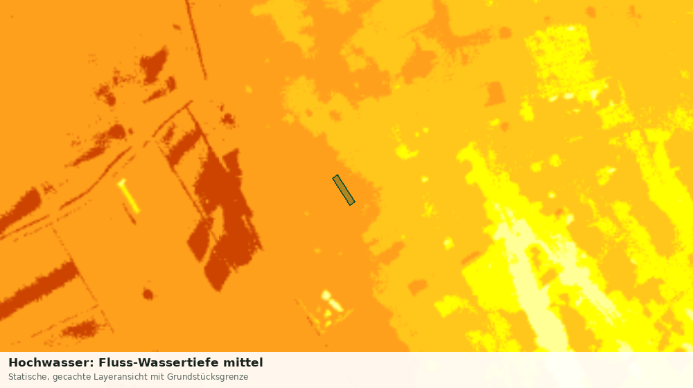 Statische Kartenansicht: Hochwasser: Fluss-Wassertiefe mittel