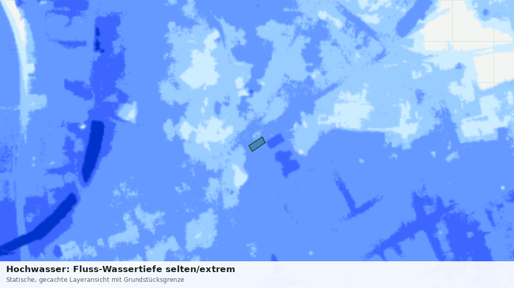 Statische Kartenansicht: Hochwasser: Fluss-Wassertiefe selten/extrem