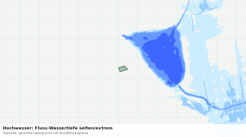 Statische Kartenansicht: Hochwasser: Fluss-Wassertiefe selten/extrem