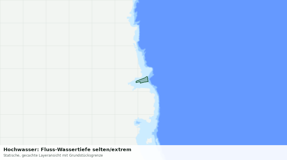 Statische Kartenansicht: Hochwasser: Fluss-Wassertiefe selten/extrem