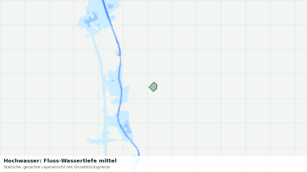 Statische Kartenansicht: Hochwasser: Fluss-Wassertiefe mittel