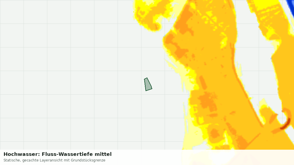 Statische Kartenansicht: Hochwasser: Fluss-Wassertiefe mittel