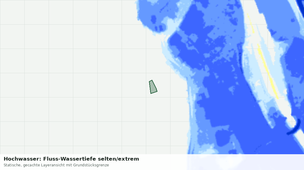 Statische Kartenansicht: Hochwasser: Fluss-Wassertiefe selten/extrem