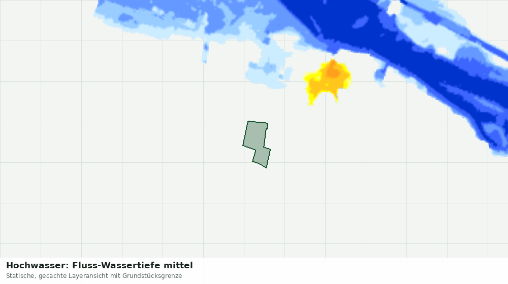 Statische Kartenansicht: Hochwasser: Fluss-Wassertiefe mittel