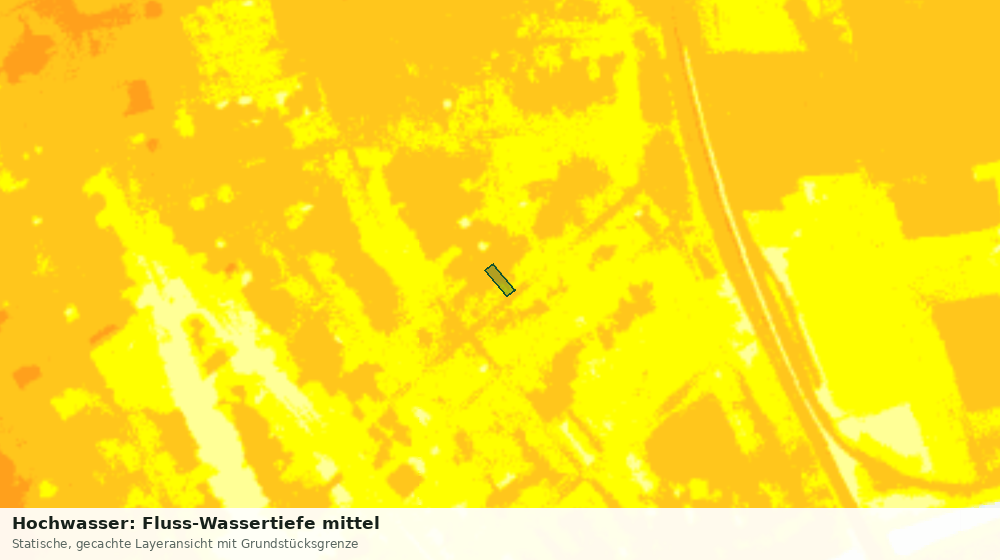 Statische Kartenansicht: Hochwasser: Fluss-Wassertiefe mittel