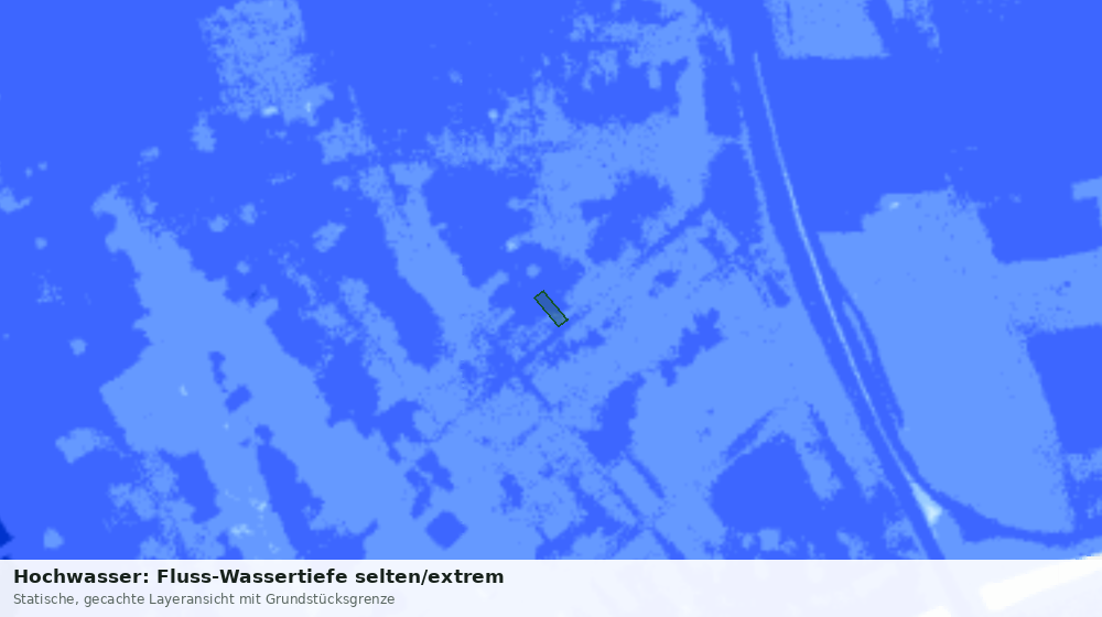 Statische Kartenansicht: Hochwasser: Fluss-Wassertiefe selten/extrem