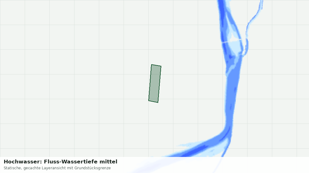 Statische Kartenansicht: Hochwasser: Fluss-Wassertiefe mittel