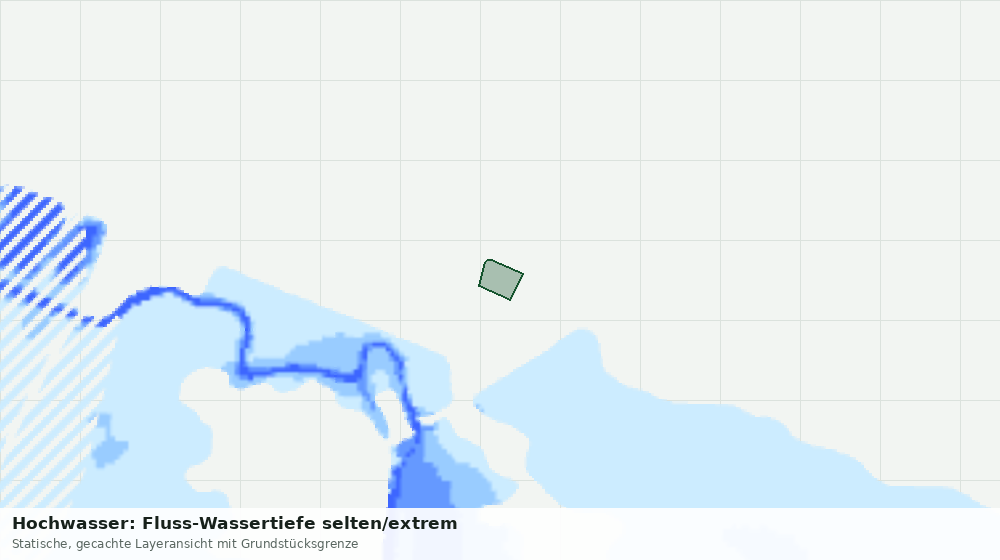 Statische Kartenansicht: Hochwasser: Fluss-Wassertiefe selten/extrem