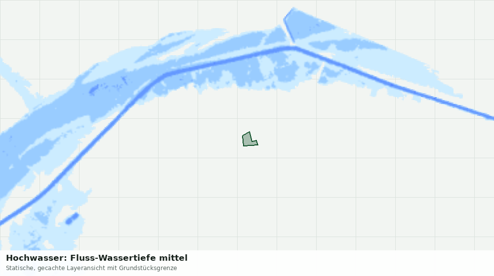 Statische Kartenansicht: Hochwasser: Fluss-Wassertiefe mittel