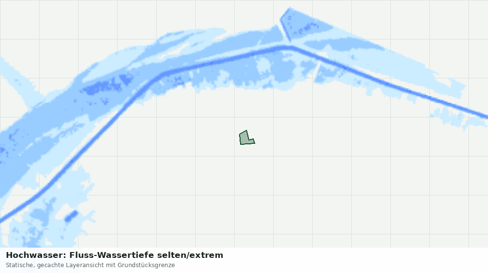 Statische Kartenansicht: Hochwasser: Fluss-Wassertiefe selten/extrem