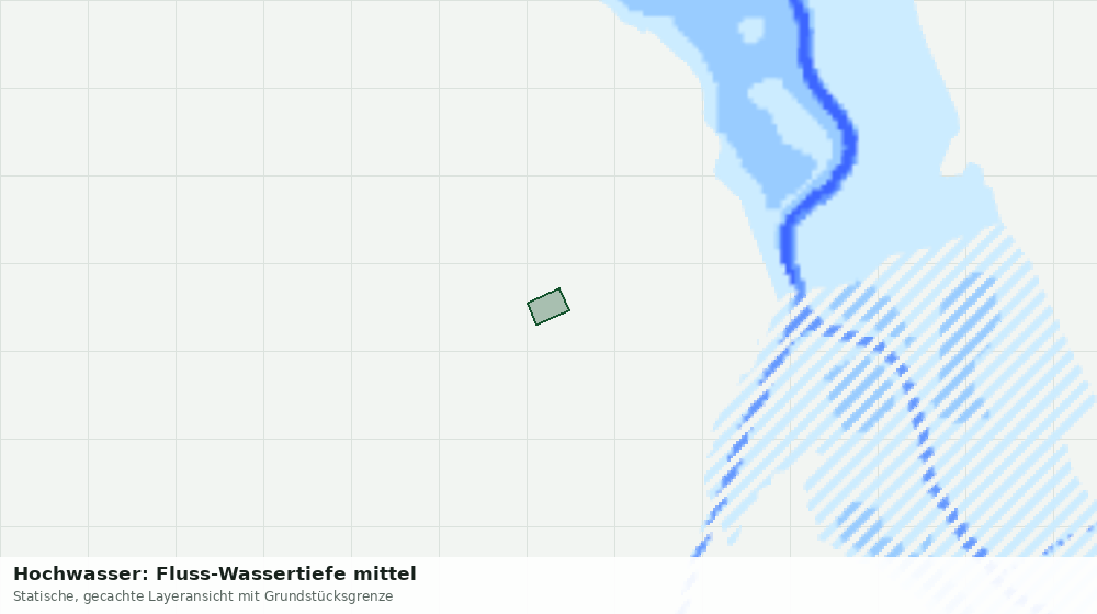 Statische Kartenansicht: Hochwasser: Fluss-Wassertiefe mittel