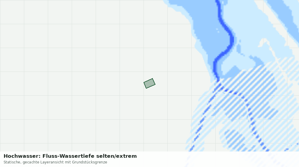 Statische Kartenansicht: Hochwasser: Fluss-Wassertiefe selten/extrem