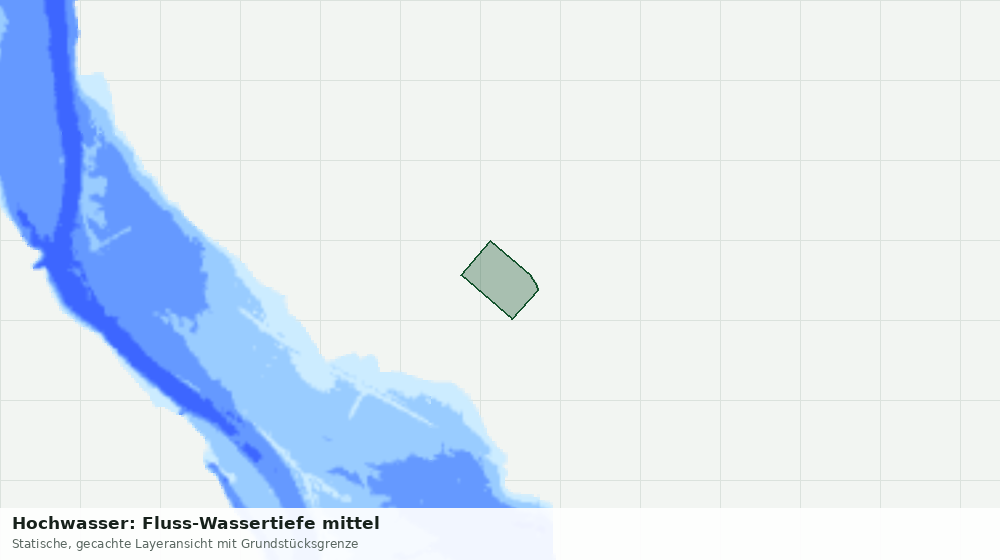 Statische Kartenansicht: Hochwasser: Fluss-Wassertiefe mittel