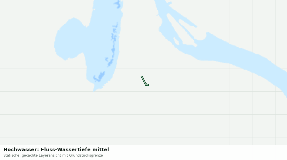 Statische Kartenansicht: Hochwasser: Fluss-Wassertiefe mittel