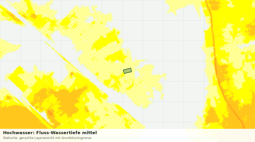 Statische Kartenansicht: Hochwasser: Fluss-Wassertiefe mittel