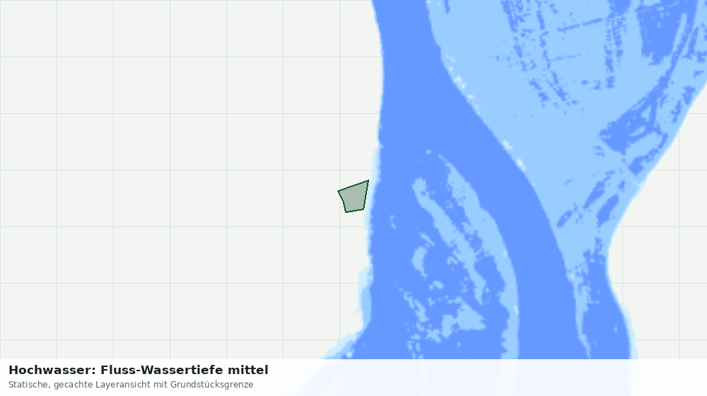 Statische Kartenansicht: Hochwasser: Fluss-Wassertiefe mittel