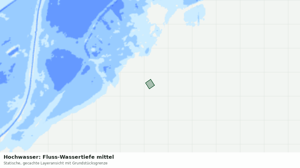 Statische Kartenansicht: Hochwasser: Fluss-Wassertiefe mittel
