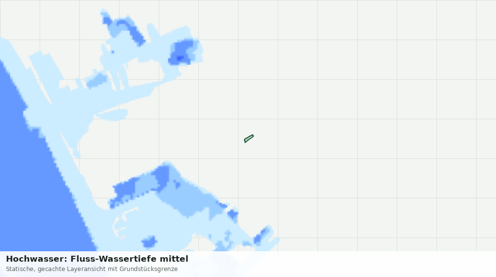 Statische Kartenansicht: Hochwasser: Fluss-Wassertiefe mittel