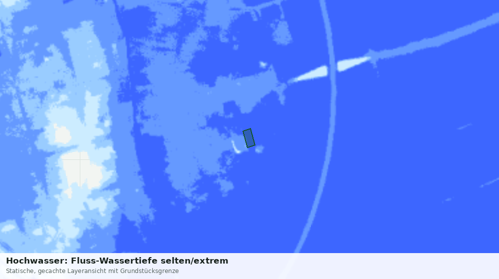 Statische Kartenansicht: Hochwasser: Fluss-Wassertiefe selten/extrem