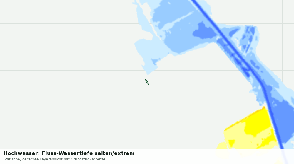 Statische Kartenansicht: Hochwasser: Fluss-Wassertiefe selten/extrem