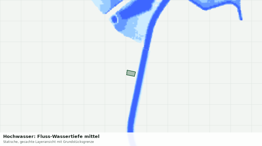 Statische Kartenansicht: Hochwasser: Fluss-Wassertiefe mittel