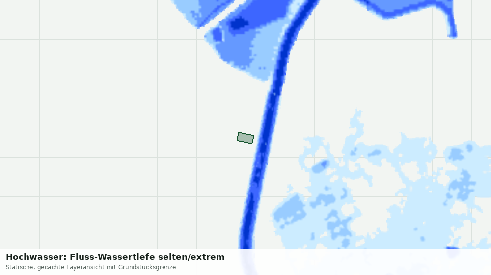 Statische Kartenansicht: Hochwasser: Fluss-Wassertiefe selten/extrem