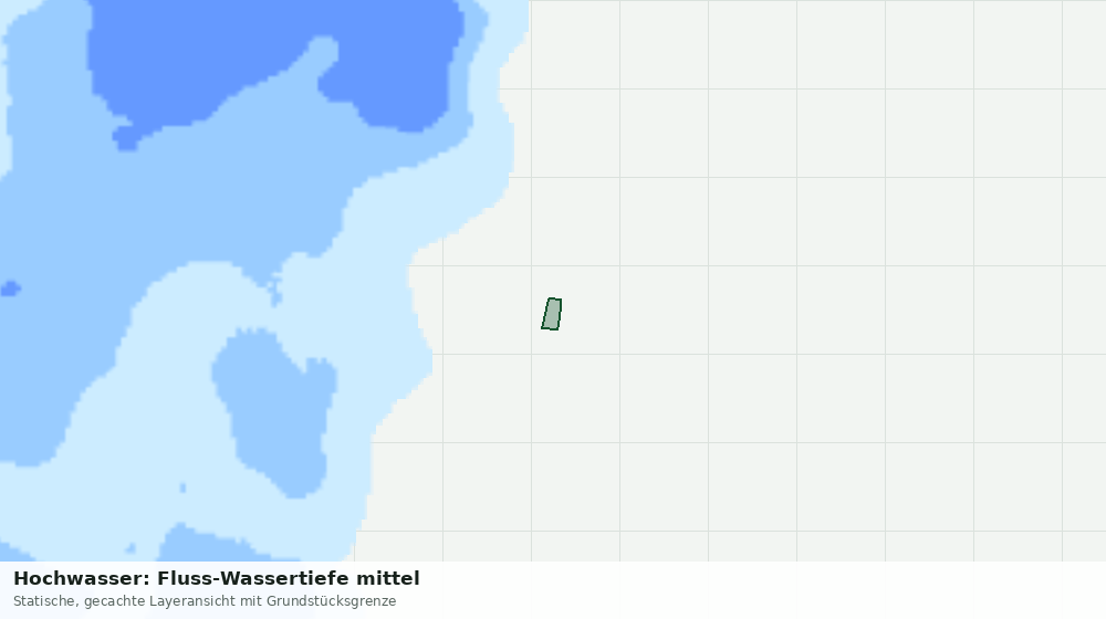 Statische Kartenansicht: Hochwasser: Fluss-Wassertiefe mittel