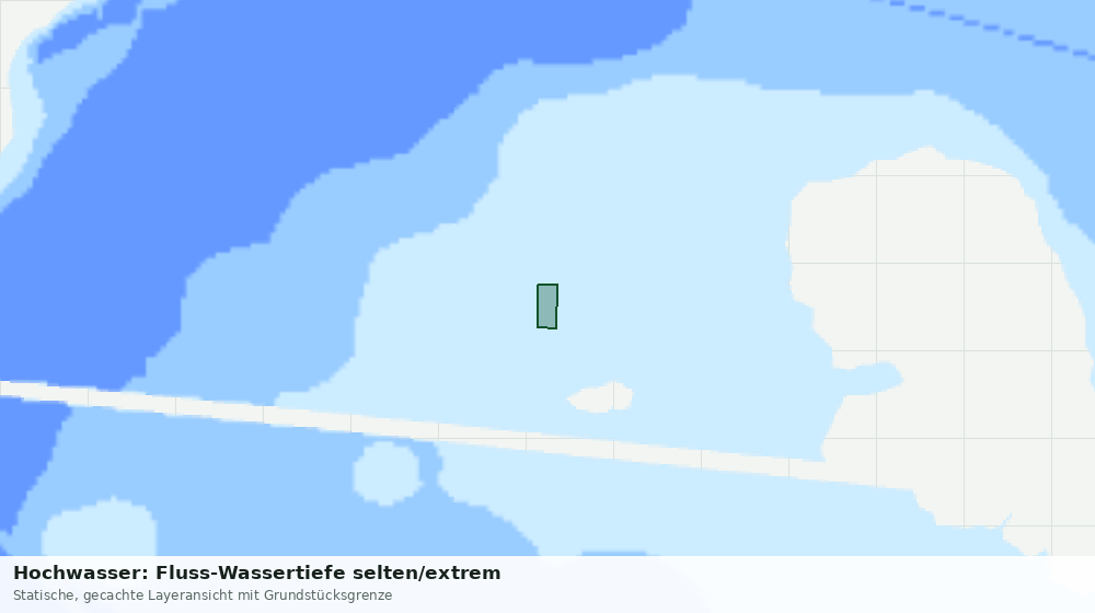 Statische Kartenansicht: Hochwasser: Fluss-Wassertiefe selten/extrem