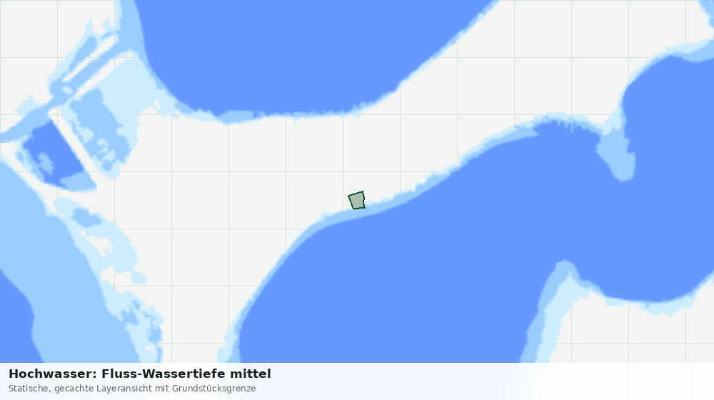 Statische Kartenansicht: Hochwasser: Fluss-Wassertiefe mittel