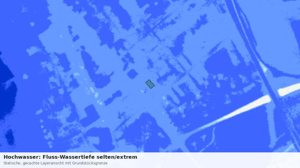 Statische Kartenansicht: Hochwasser: Fluss-Wassertiefe selten/extrem