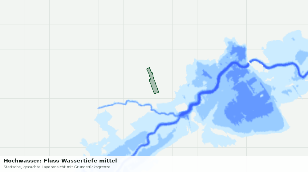Statische Kartenansicht: Hochwasser: Fluss-Wassertiefe mittel