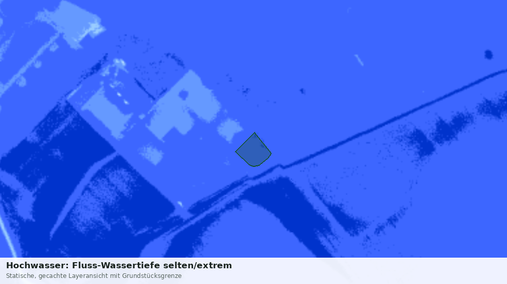 Statische Kartenansicht: Hochwasser: Fluss-Wassertiefe selten/extrem