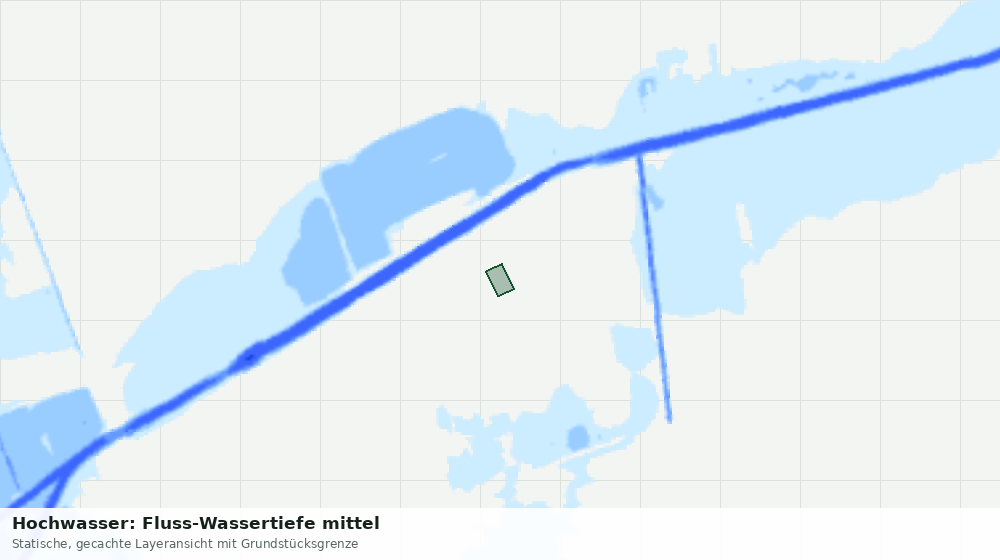 Statische Kartenansicht: Hochwasser: Fluss-Wassertiefe mittel