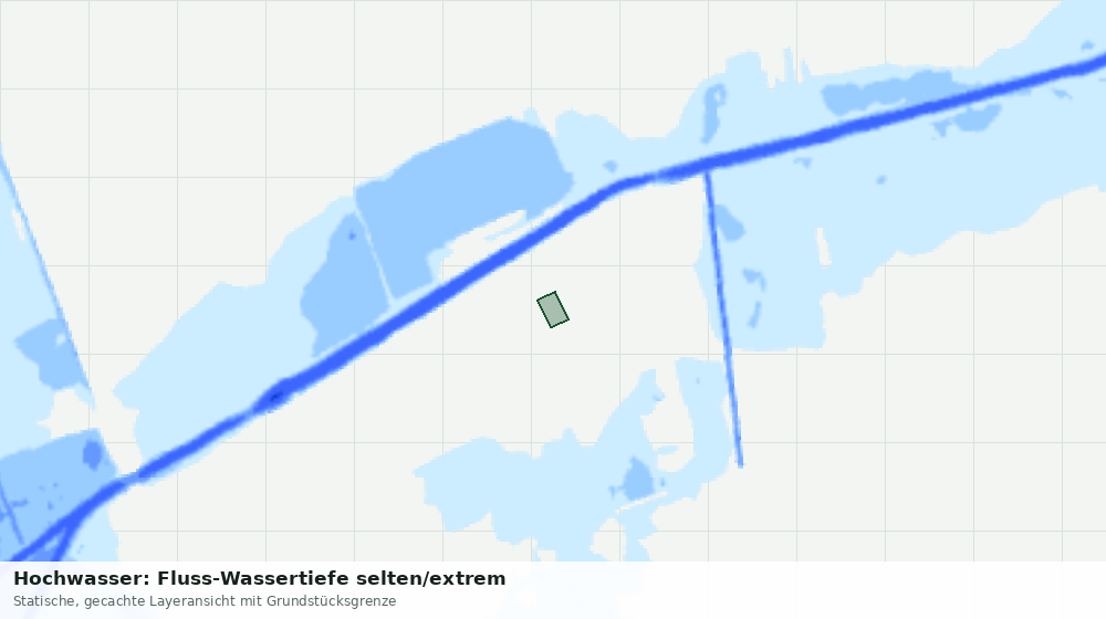 Statische Kartenansicht: Hochwasser: Fluss-Wassertiefe selten/extrem